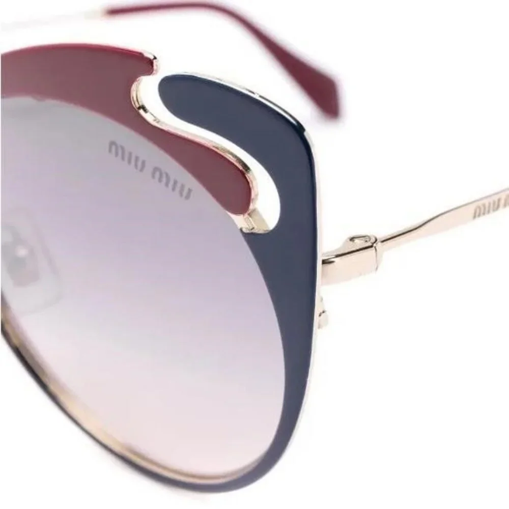 New Authentic Miu Miu MU 57TS HB5GR0* 3N Metal Women Noir sunglasses